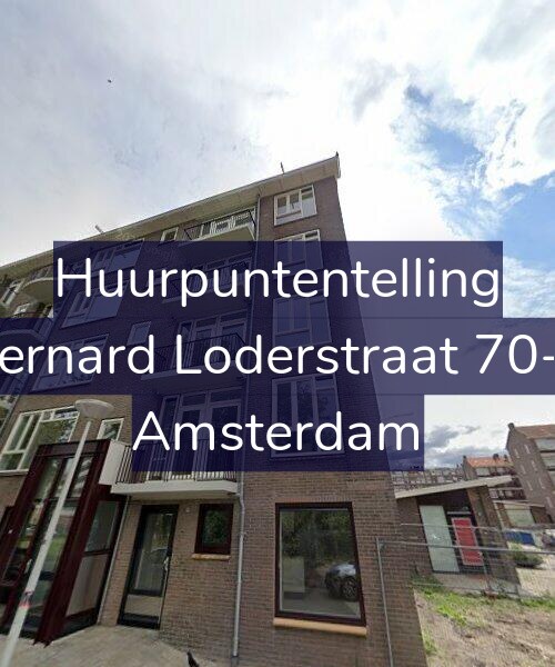 Foto gevel Huurpuntentelling voor Bernard Loderstraat 70-1, Amsterdam