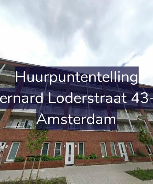 Foto gevel Huurpuntentelling voor Bernard Loderstraat 43-F, Amsterdam