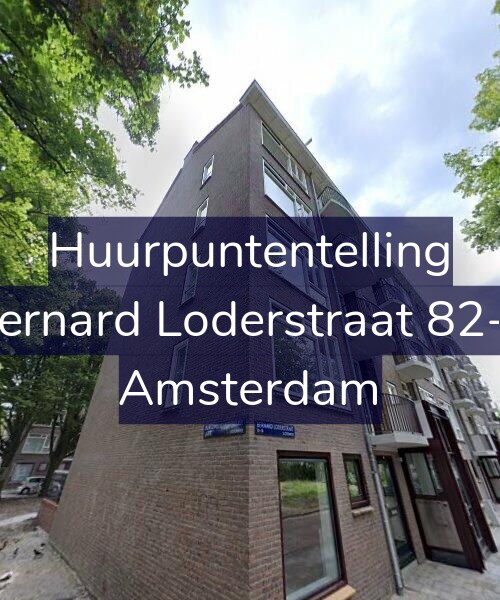 Foto gevel Huurpuntentelling voor Bernard Loderstraat 82-1, Amsterdam