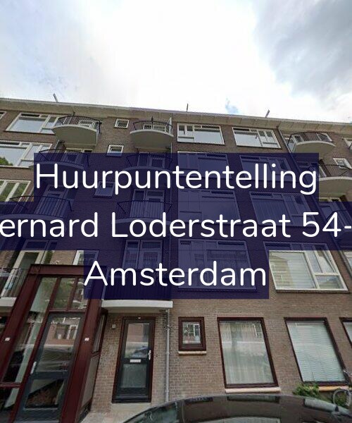 Foto gevel Huurpuntentelling voor Bernard Loderstraat 54-1, Amsterdam