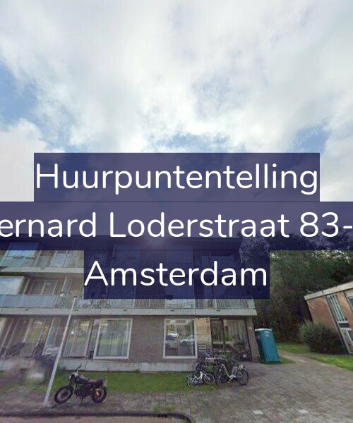 Foto gevel Huurpuntentelling voor Bernard Loderstraat 83-D, Amsterdam