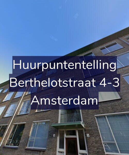 Foto gevel Huurpuntentelling voor Berthelotstraat 4-3, Amsterdam