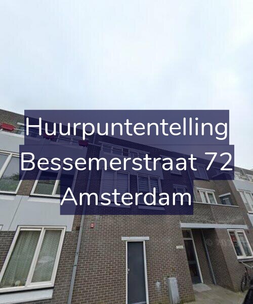 Foto gevel Huurpuntentelling voor Bessemerstraat 72, Amsterdam