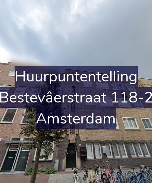 Foto gevel Huurpuntentelling voor Bestevâerstraat 118-2, Amsterdam