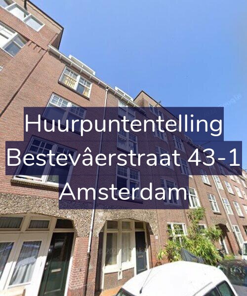 Foto gevel Huurpuntentelling voor Bestevâerstraat 43-1, Amsterdam
