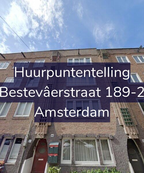 Foto gevel Huurpuntentelling voor Bestevâerstraat 189-2, Amsterdam