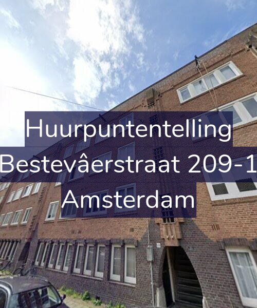 Foto gevel Huurpuntentelling voor Bestevâerstraat 209-1, Amsterdam