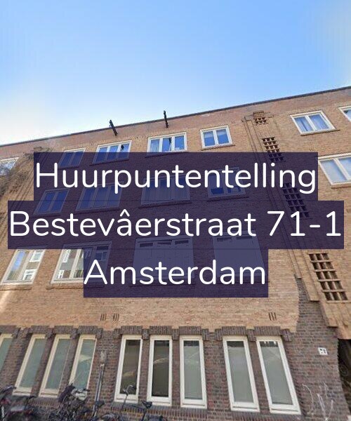 Foto gevel Huurpuntentelling voor Bestevâerstraat 71-1, Amsterdam