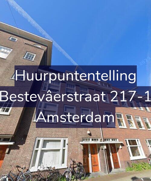 Foto gevel Huurpuntentelling voor Bestevâerstraat 217-1, Amsterdam