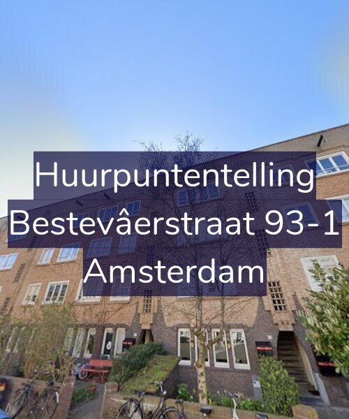 Foto gevel Huurpuntentelling voor Bestevâerstraat 93-1, Amsterdam