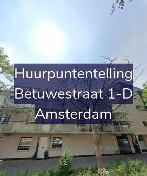 Foto gevel Huurpuntentelling voor Betuwestraat 1-D, Amsterdam