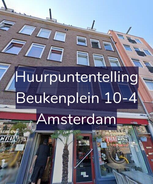 Foto gevel Huurpuntentelling voor Beukenplein 10-4, Amsterdam