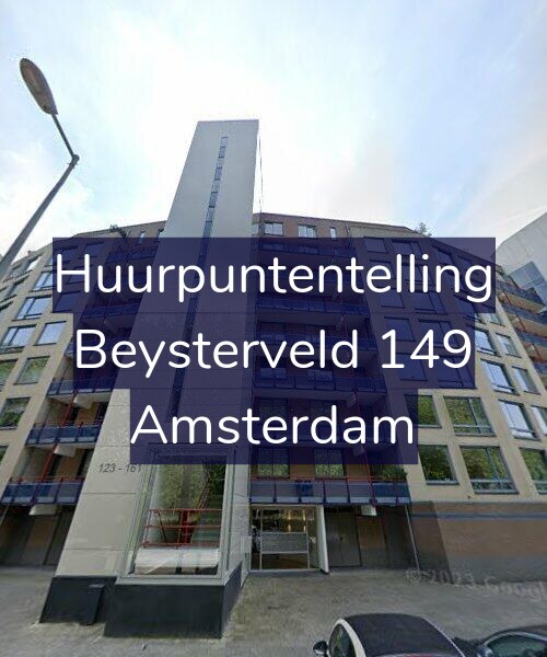 Foto gevel Huurpuntentelling voor Beysterveld 149, Amsterdam