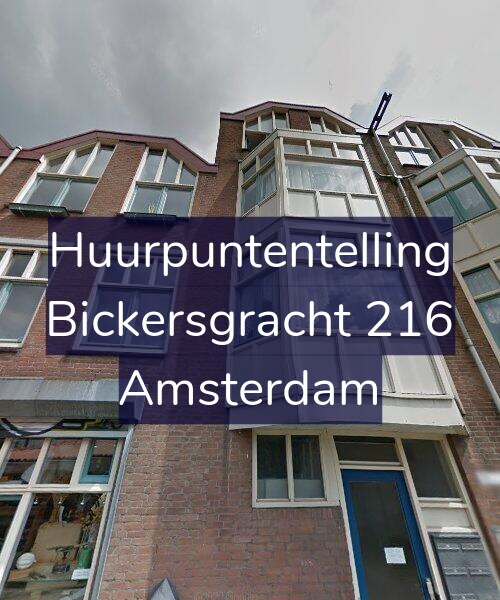 Foto gevel Huurpuntentelling voor Bickersgracht 216, Amsterdam