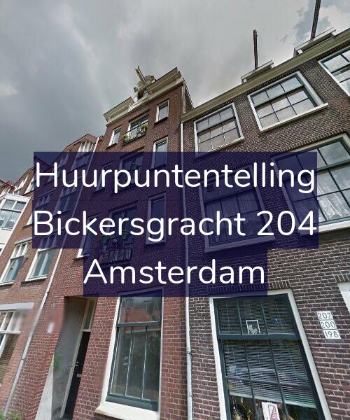 Foto gevel Huurpuntentelling voor Bickersgracht 204, Amsterdam