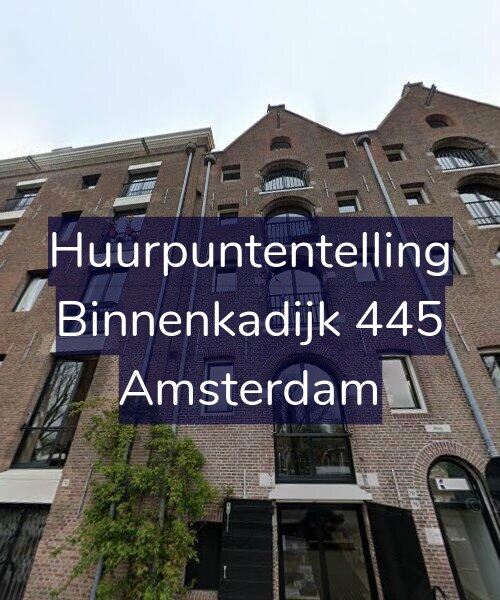 Foto gevel Huurpuntentelling voor Binnenkadijk 445, Amsterdam