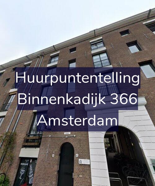 Foto gevel Huurpuntentelling voor Binnenkadijk 366, Amsterdam