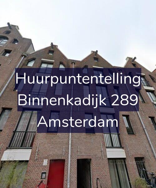 Foto gevel Huurpuntentelling voor Binnenkadijk 289, Amsterdam