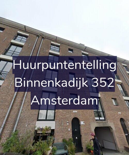 Foto gevel Huurpuntentelling voor Binnenkadijk 352, Amsterdam