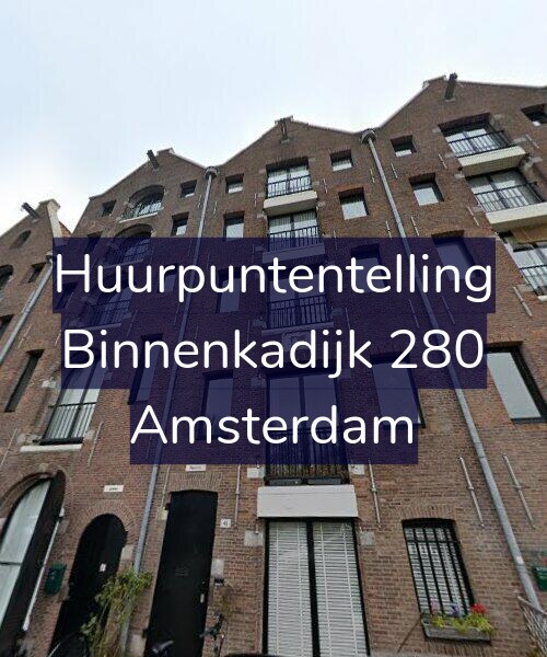 Foto gevel Huurpuntentelling voor Binnenkadijk 280, Amsterdam