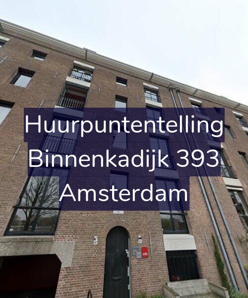 Foto gevel Huurpuntentelling voor Binnenkadijk 393, Amsterdam