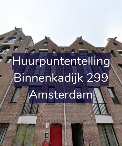 Foto gevel Huurpuntentelling voor Binnenkadijk 299, Amsterdam