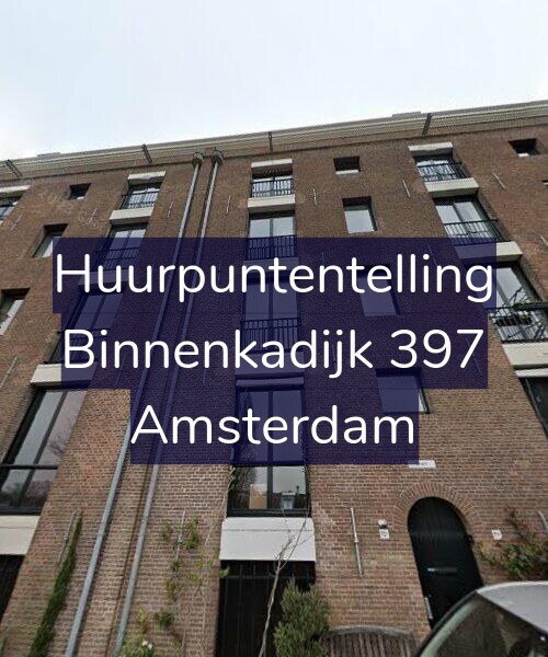 Foto gevel Huurpuntentelling voor Binnenkadijk 397, Amsterdam