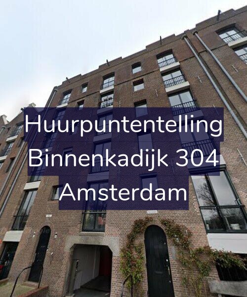 Foto gevel Huurpuntentelling voor Binnenkadijk 304, Amsterdam