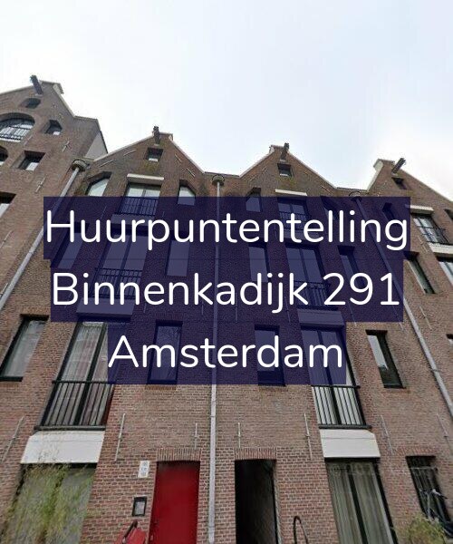 Foto gevel Huurpuntentelling voor Binnenkadijk 291, Amsterdam