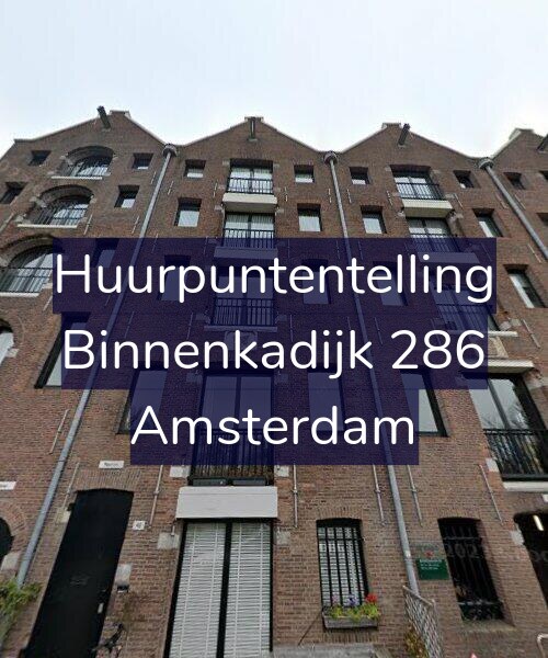 Foto gevel Huurpuntentelling voor Binnenkadijk 286, Amsterdam
