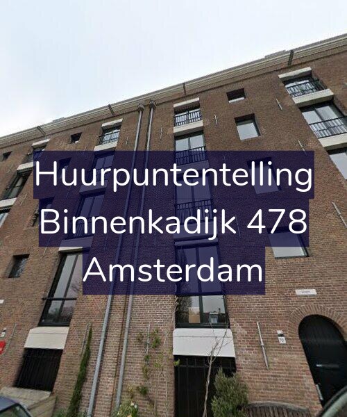 Foto gevel Huurpuntentelling voor Binnenkadijk 478, Amsterdam