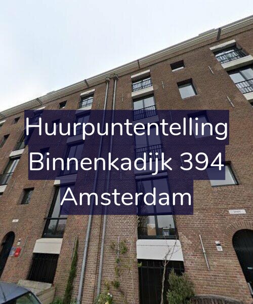 Foto gevel Huurpuntentelling voor Binnenkadijk 394, Amsterdam