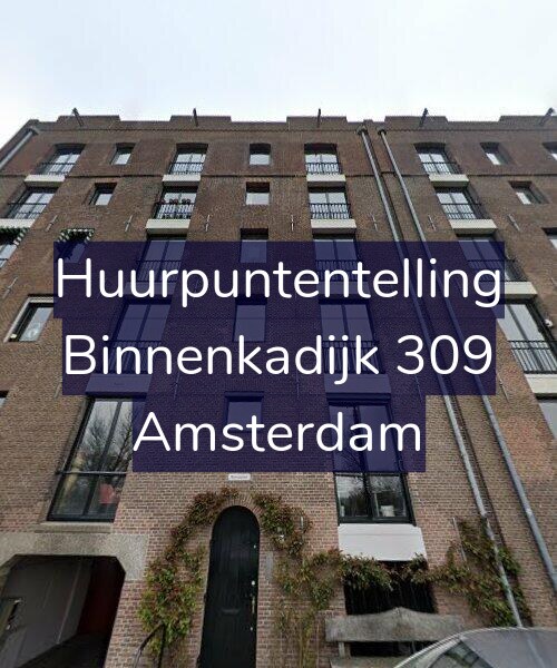 Foto gevel Huurpuntentelling voor Binnenkadijk 309, Amsterdam