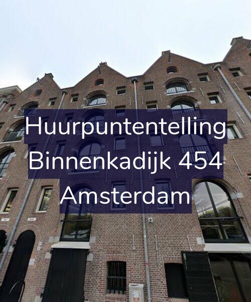 Foto gevel Huurpuntentelling voor Binnenkadijk 454, Amsterdam
