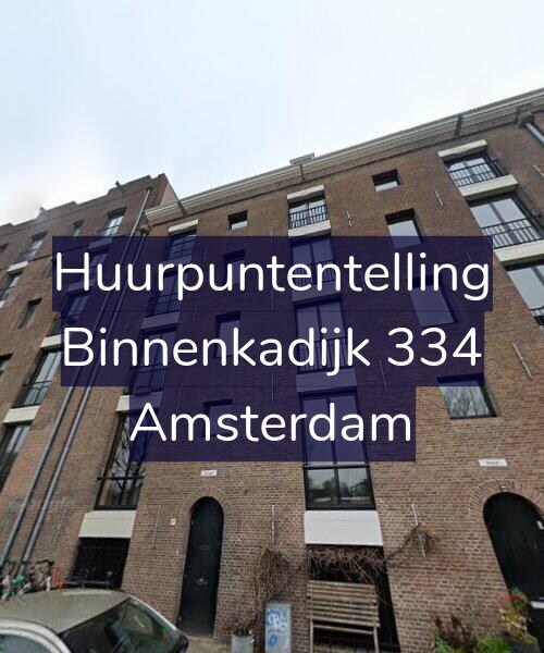 Foto gevel Huurpuntentelling voor Binnenkadijk 334, Amsterdam