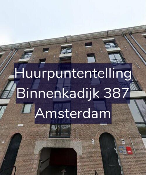 Foto gevel Huurpuntentelling voor Binnenkadijk 387, Amsterdam
