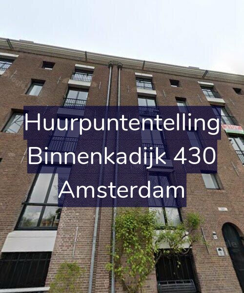 Foto gevel Huurpuntentelling voor Binnenkadijk 430, Amsterdam
