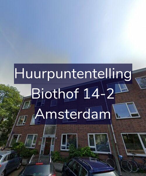 Foto gevel Huurpuntentelling voor Biothof 14-2, Amsterdam