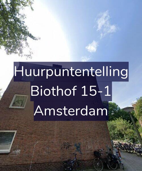Foto gevel Huurpuntentelling voor Biothof 15-1, Amsterdam