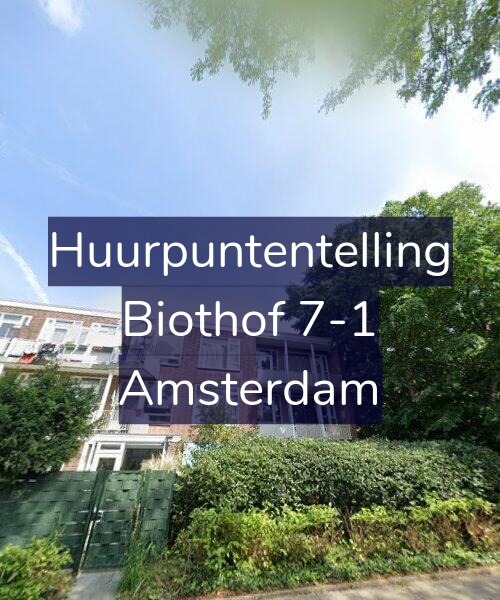 Foto gevel Huurpuntentelling voor Biothof 7-1, Amsterdam