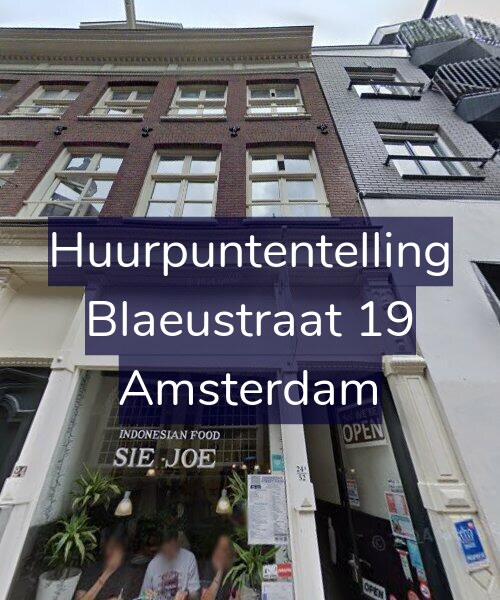 Foto gevel Huurpuntentelling voor Blaeustraat 19, Amsterdam