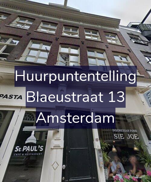 Foto gevel Huurpuntentelling voor Blaeustraat 13, Amsterdam