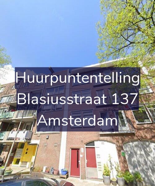 Foto gevel Huurpuntentelling voor Blasiusstraat 137, Amsterdam