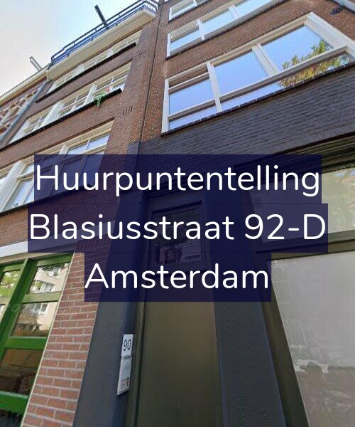 Foto gevel Huurpuntentelling voor Blasiusstraat 92-D, Amsterdam