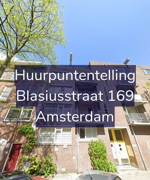 Foto gevel Huurpuntentelling voor Blasiusstraat 169, Amsterdam