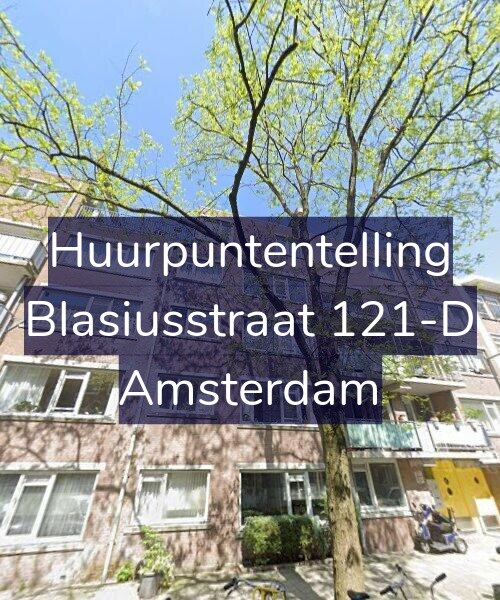 Foto gevel Huurpuntentelling voor Blasiusstraat 121-D, Amsterdam