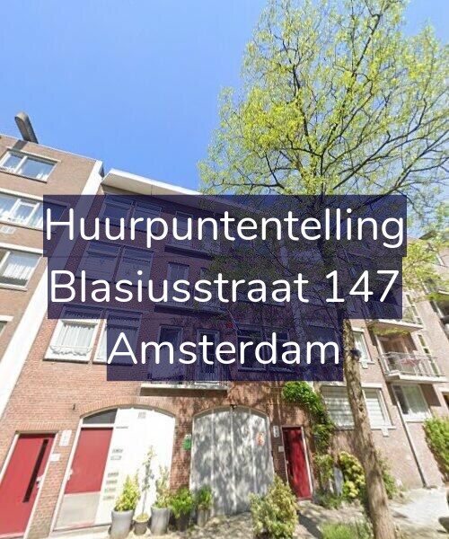 Foto gevel Huurpuntentelling voor Blasiusstraat 147, Amsterdam