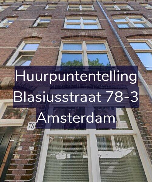 Foto gevel Huurpuntentelling voor Blasiusstraat 78-3, Amsterdam