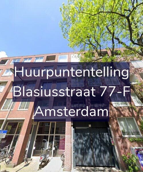 Foto gevel Huurpuntentelling voor Blasiusstraat 77-F, Amsterdam