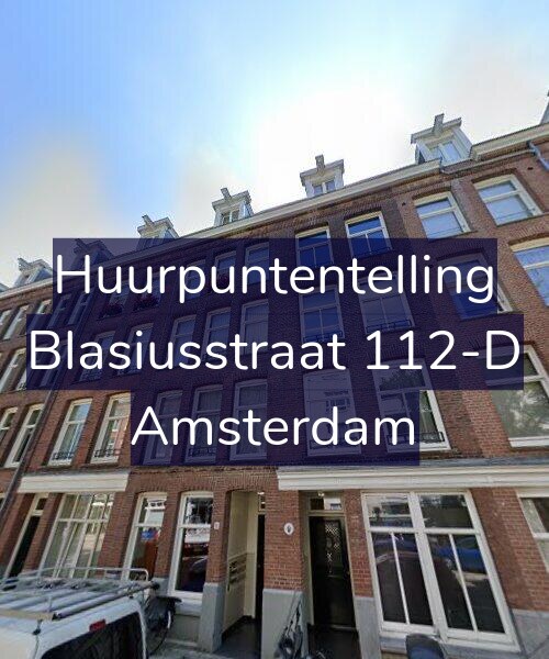 Foto gevel Huurpuntentelling voor Blasiusstraat 112-D, Amsterdam